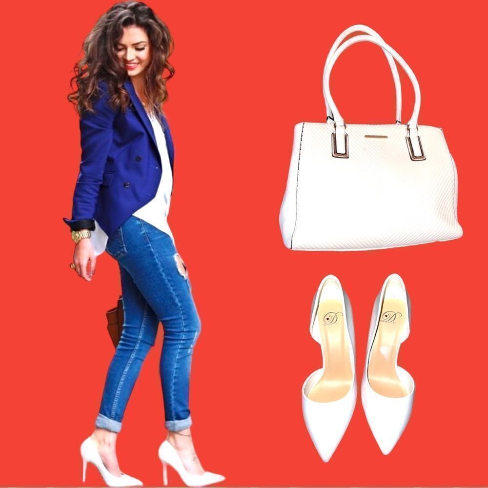 Heart in D brand new beautiful classic and classy white heels!